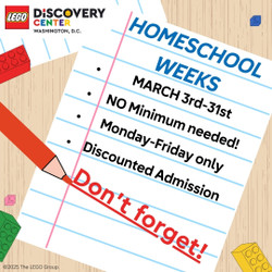 Homeschool Weeks at Lego Discovery Center Washington, D.c.