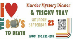 I Love the 80s to Death Murder Mystery Dinner and Tricky Tray