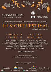 In Sight Festival! September 9 and 10 at Fort Rodd Hill and Fisgard Lighthouse Nhs!