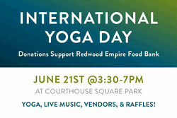 International Yoga Day Celebration by YogaSix Santa Rosa to Benefit the Redwood Empire Food Bank