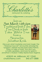 Irish Tales Wild and True from a Seanachie, Jonathan Kruk with Fine Drinks and Irish Classics
