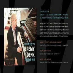 Jeremy Denk: Solo Piano Recital (Saturday, October 28 at 3:30pm in Crowder Hall)