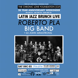 Latin Jazz Brunch Live with Roberto Pla Big Band (Live) + Dj John Armstrong