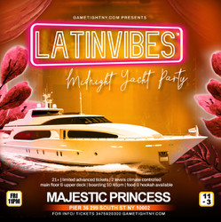 Latin Vibes™ Nyc Friday Midnight Majestic Princess Yacht Party Cruise 2025