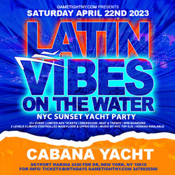 Latin Vibes Nyc Saturday Sunset Cabana Yacht Party Skyport Marina 2023