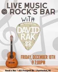 Live Music- David Rak at Rock's Bar !