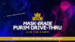 Mask-erade Purim Drive-Thru | February 25 | Cwe