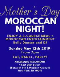 Mother's Day: 3-Course Dinner + Belly Dance Show! Tickets at 45% Off!
