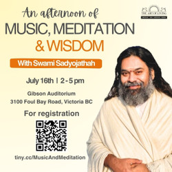 Music and Meditation with revered yogi and meditation expert Swami Sadyojathah