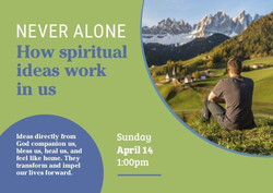 Never Alone: How Spiritual Ideas Work in Us - a free public talk