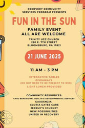New Possibilities Resource and Recovery Drop-in Center Presents: Fun in the Sun