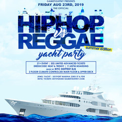 New York City Hip Hop vs. Reggae Summer Yacht Party at Skyport Marina