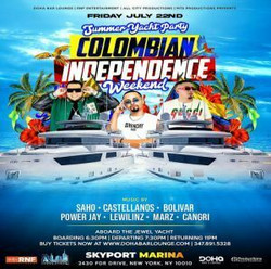 Nyc #1 Summer Yacht Party at Jewel Yacht | Colombian Independence Weekend