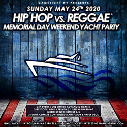 Nyc Hip Hop vs. Reggae Memorial Day Weekend Yacht Party 2020
