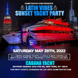 Nyc Memorial Day Weekend Latin Vibes Sunset Cabana Yacht Party 2022