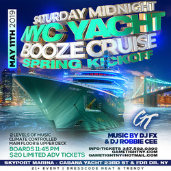 Nyc Saturday Midnight Booze Cruise Yacht Party Skyport Marina