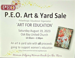 P.e.o. Art for Education - Art and Yard Sale