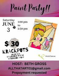 Paint Party with Beth Gross at Krackpots Comedy Club, Massillon