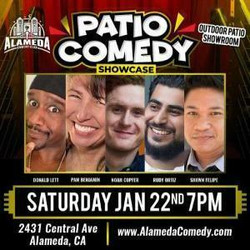 Patio Comedy Showcase - Sat, Jan 22 at 7pm at the Alameda Comedy Club