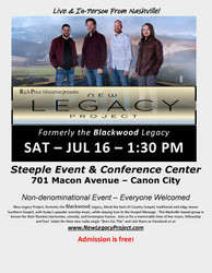 Popular Men's Vocal Band, New Legacy, in Free Concert at Steeple Event and Conference Center