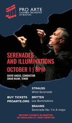 Pro Arte Chamber Orchestra presents Serenades And Illuminations