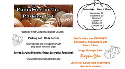Pumpkins in the Parking Lot for Missions! Every Saturday, 9am - 11am! Proceeds fund mission work!