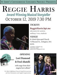 Reggie Harris--Soulful Folk at St. John's Coffeehouse, Oct. 12 at 7:30 pm