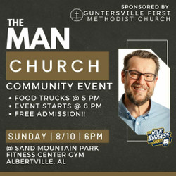 Rick Burgess Man Church Community Event 8/10 at Sand Mountain Park