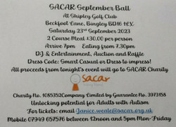 Sacar September Ball - Shipley Golf Club, 23/09/23