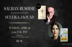 Salman Rushdie In Conversation With Suleika Jaouad -- Online