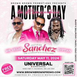 Sanchez, Mr. Vegas and Gyptian, Live In Concert - May 11th In Toronto