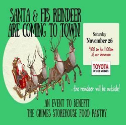 Santa And his Live Reindeer at Toyota of Des Moines