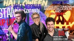 Saturday Night Halloween Wine and Laughs! Comedians Will Noonan, Andrew Della Volpe and Jen Howell!