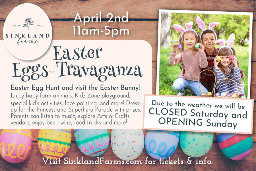 Sinkland Farms Easter EggsTravaganza, Sunday, 02 Apr 2023 Sinkland