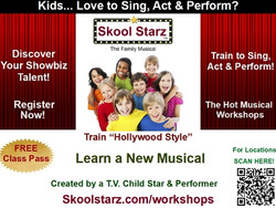 Skool Starz Performing Arts - Train "Hollywood Style" to sing and act. Free Class Pass