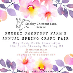 Smokey Chestnut Farm Annual Spring Craft Fair, Saturday, May 3rd from 11:00am to 4:00pm.