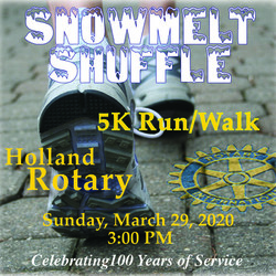 Snowmelt Shuffle 5k Run/Walk March 29th On Hollands Snow Melt Downtown