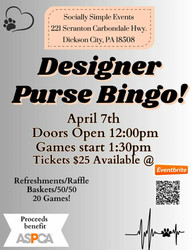 Socially Simple Events Designer Purse Bingo Fundraiser