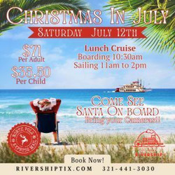 St Johns Rivership Co: Christmas in July - Sailing with Santa Aboard the Barbara Lee!