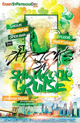 St Patrick's Day Shamrock Cruise on the Cabana Yacht Nyc - 3 Hour Open Bar - Friday March 17, 2023