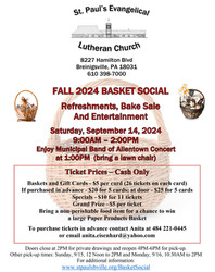St. Paul's Lutheran Breinigsville Basket Social