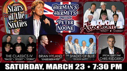 Stars of the Sixties Live in Boca Raton on Saturday, March 23 @ Fau Carole & Barry Kaye Auditorium