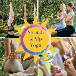 Stretch and Sip Yoga with Happy Body Yoga at Averill House Vineyard select Saturdays· Brookline, Nh