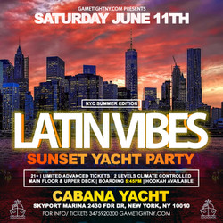 Sunset Cabana Yacht Nyc Latin Vibes Party 2022