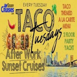 Taco Tuesdays After Work Sunset Cruises Nyc on the Cabana Yacht New York City - Summer Tuesdays 2022