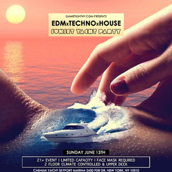 Techno House Edm Sunday Sunset Yacht Party Cruise at Skyport Marina Cabana Yacht 2021
