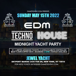 Techno Nyc Sunday Sunset Jewel Yacht Party Cruise at Skyport Marina