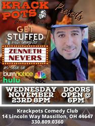 Thanksgiving Eve with Comedian Zenneth Nevers at Krackpots Comedy Club