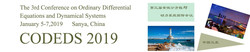 The 3rd Conference on Ordinary Differential Equations and Dynamical Systems (codeds 2019)