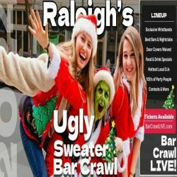 The Official Ugly Sweater Bar Crawl Raleigh by Bar Crawl Live 2024